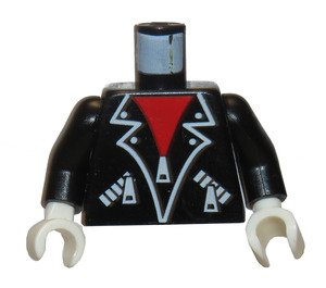 LEGO Zwart Skelet met Leather Jack en Top Hoed Torso (973)