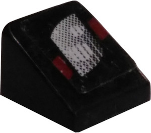 LEGO Black Slope 1 x 1 (31°) with Headlight (Left) Sticker (50746)