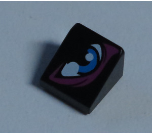 LEGO Black Slope 1 x 1 (31°) with Nightmare Creature Eye with Dark Azure (35338)