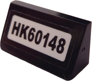 LEGO Noir Pente 1 x 2 (31°) avec "HK60148" Autocollant (85984)