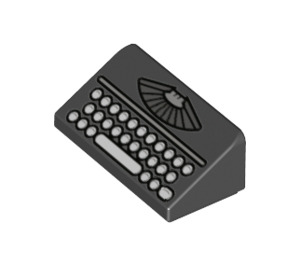 LEGO Noir Pente 1 x 2 (31°) avec Typewriter (72188 / 85984)