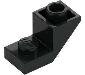 LEGO Negro Con pendiente 1 x 2 (45°) Invertido con Placa (2310)