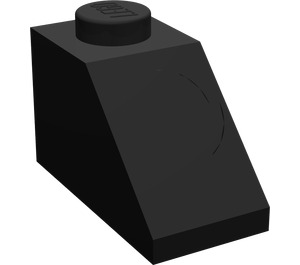 LEGO Zwart Helling 1 x 2 (45°) met Zwart Rotary Phone (3040)