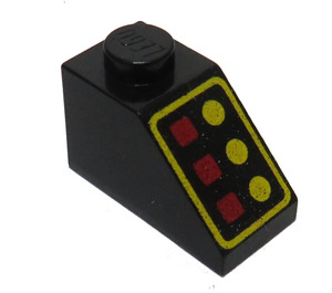 LEGO Zwart Helling 1 x 2 (45°) met Buttons en LEDs (3040)