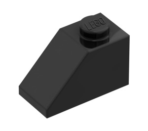 LEGO Noir Pente 1 x 2 (45°) sans tenon central