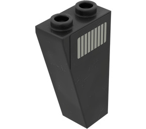 LEGO Black Slope 1 x 2 x 3 (75°) Inverted with Vent Right Sticker (2449)