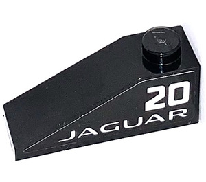 LEGO Black Slope 1 x 3 (25°) with 20 JAGUAR right Sticker (4286)