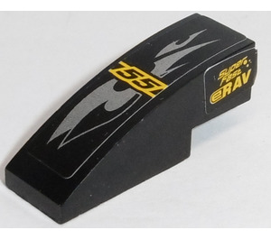 LEGO Black Slope 1 x 3 Curved with '55', 'SUPER FAST', 'ERAV' Model Left Side Sticker (50950)