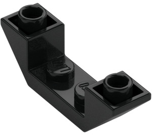 LEGO Black Slope 1 x 4 (45°) Double Inverted with Open Center (32802)