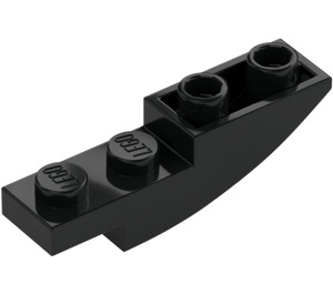 LEGO Musta Luiska 1 x 4 Kaareva Käänteinen (13547)