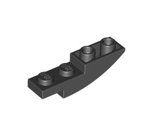 LEGO Zwart Helling 1 x 4 Gebogen Omgekeerd (13547)