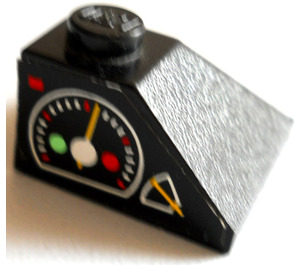 LEGO Black Slope 2 x 2 (45°) Corner with Speed Gauge Right Sticker (3045)