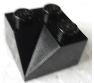 LEGO Noir Pente 2 x 2 (45°) Double Concave (Surface lisse) (3046)