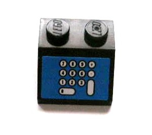 LEGO Zwart Helling 2 x 2 (45°) met Cash Register Sticker (3039)