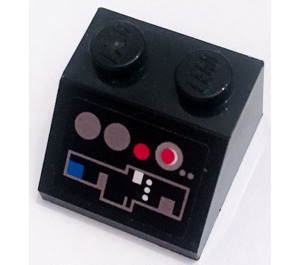 LEGO Noir Pente 2 x 2 (45°) avec Control Panneau 10188 Autocollant (3039)