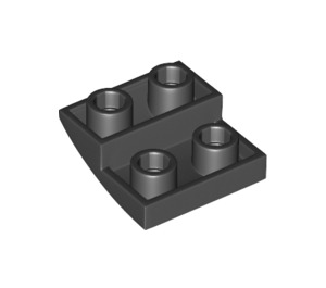 LEGO Noir Pente 2 x 2 x 0.7 Incurvé Inversé (32803)