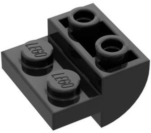 LEGO Schwarz Steigung 2 x 2 x 1 Gebogen Invertiert (1750)
