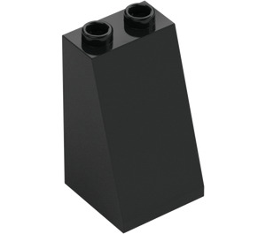 LEGO Negro Con pendiente 2 x 2 x 3 (75°) Espigas huecas, superficie rugosa (3684 / 30499)