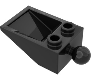 LEGO Noir Pente 2 x 3 (33°) Inversé Hollow avec boule d'attelage (4089)