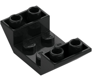 LEGO Negro Con pendiente 2 x 4 (45°) Doble Invertido con Open Centro (4871)