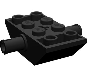 LEGO Noir Pente 2 x 4 (45°) Double Inversé avec Pins (15647 / 30390)