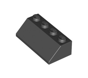 LEGO Noir Pente 2 x 4 (45°) avec surface lisse (3037)