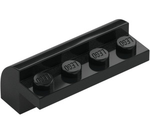 LEGO Zwart Helling 2 x 4 x 1.3 Gebogen (6081)