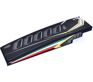 LEGO Black Slope 2 x 8 Curved with Air Vent Right Sticker (42918)