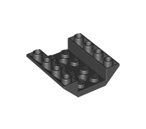 LEGO Zwart Helling 4 x 4 (45°) Dubbele Omgekeerd met Open Midden (2 gaten) (4854 / 72454)