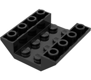 LEGO Musta Luiska 4 x 4 (45°) Kaksinkertainen Käänteinen jossa Open Keskusta (Ei reikiä) (4854)