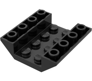 LEGO Noir Pente 4 x 4 (45°) Double Inversé avec Open Centre (Pas de trous) (4854)