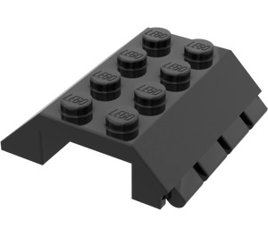 LEGO Black Slope 4 x 4 (45°) Double with Hinge (4857)
