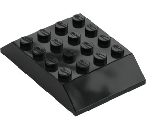 LEGO Svart Backe 4 x 6 (45°) Dubbel (32083)