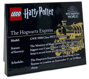 LEGO Noir Pente 6 x 8 (10°) avec Harry Potter Wizarding World The Hogwarts Express Autocollant (3292)