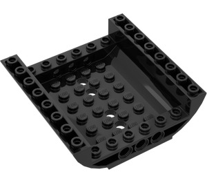 LEGO Nero Pendenza 8 x 8 x 2 Curvo Invertito Doppio (54091)