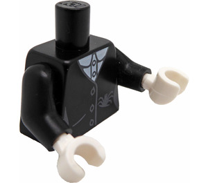 LEGO Czarny Spooky Dziewczyna Minifigurka Tułów (973 / 88585)