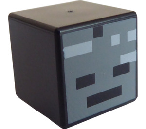 LEGO Schwarz Platz Minifigure Kopf mit Wither Skelett Gesicht (19729 / 28281)