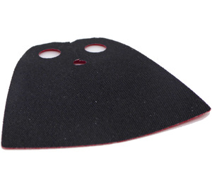 LEGO Black Standard Cape with Red Back with Regular Starched Texture (20458 / 40460)