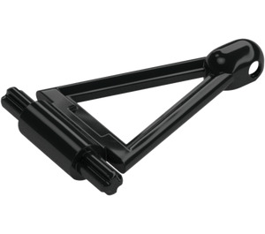 LEGO Black Steering Arm Triangular with 2 Axles and Ball Socket (5294)