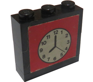 LEGO Černá Stickered Assembly with Clock Sticker