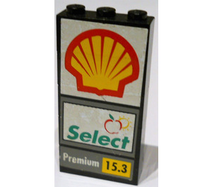 LEGO Černá Stickered Assembly with Shell Gas Pump Sticker