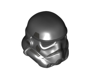 LEGO Zwart Stormtrooper Helm met Pearl Dark Grijs (50347)