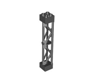 LEGO Black Support 2 x 2 x 10 Girder Triangular Vertical (Type 3 - 3 Posts, 2 Sections) (58827)