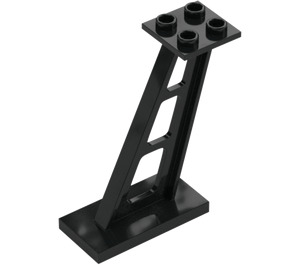 LEGO Black Support 2 x 4 x 5 Stanchion Inclined with Thick Supports (4476)