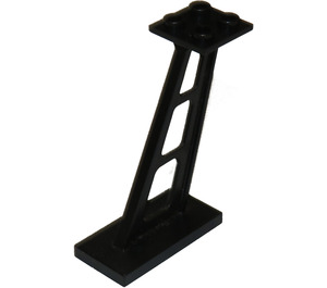 LEGO Černá Support 2 x 4 x 5 Stanchion Inclined s tenkými podpěrami