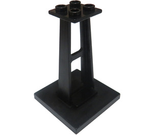 LEGO Schwarz Support 4 x 4 x 5 Stanchion mit Standardnoppen