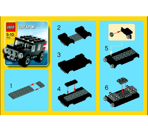 LEGO Schwarz SUV 7602 Instructions