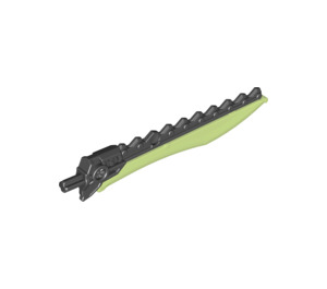 LEGO Black Sword, Backside Transparent Bright Green (98568)
