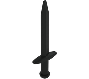 LEGO Black Sword with Pointed Tip with Thick Crossguard (18031)