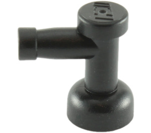 LEGO Black Tap 1 x 1 without Hole in End (4599)